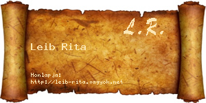 Leib Rita névjegykártya